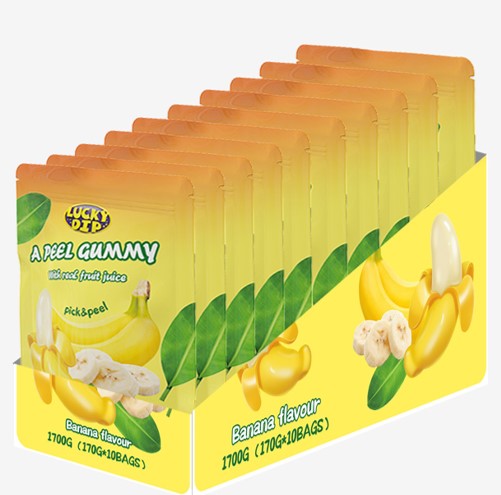 Banana Peel Gummy – Twist, Peel & Taste 🍌| 10 x 170g Display Box