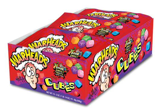 Warheads Sour Chewy Cubes Mini Bags 56g x 15