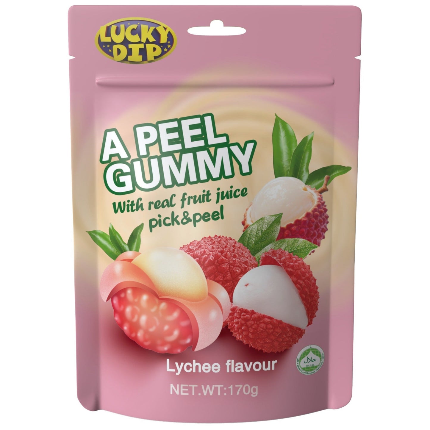 Lychee Peel Gummy – Peel into Paradise 🌸 | 10 x 170g Display Box