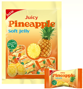 Pineapple Juicy Fruit Soft Gummy | 100g Display Box