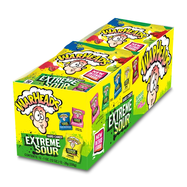 Warheads Extreme Sour Hard Candy Mini Bags 28g