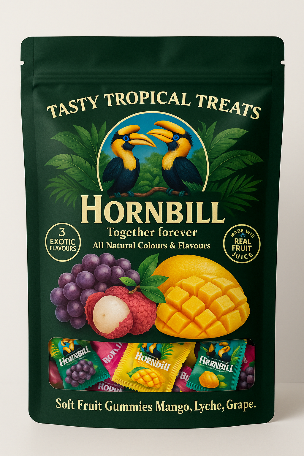 Hornbill Peel Gummy – Tropical Peel & Reveal Fun 🦜 | 100g