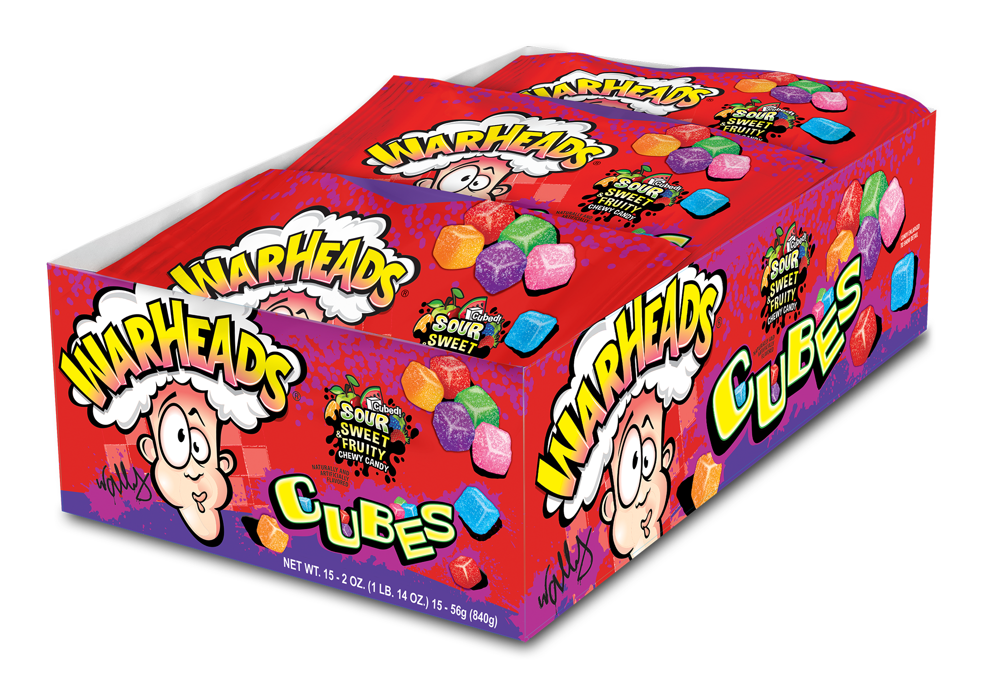 Warheads Sour Chewy Cubes Mini Bags 56g
