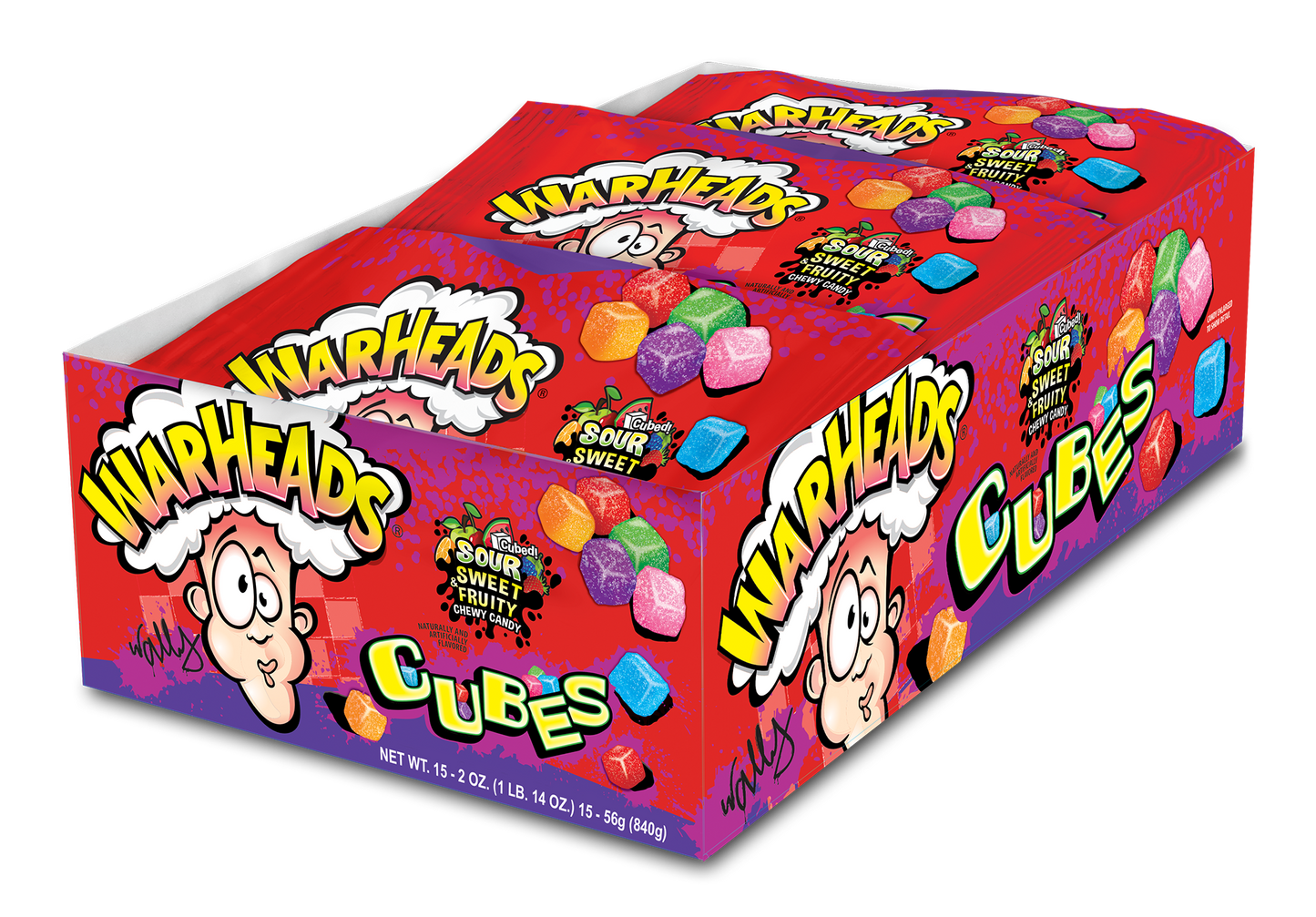 Warheads Sour Chewy Cubes Mini Bags 56g
