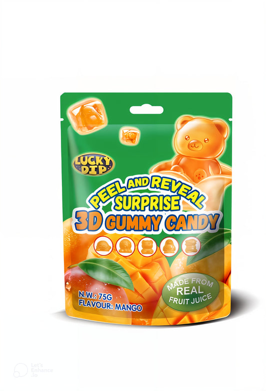 Peel & Reveal 3D Surprise Gummy Mango – Tropical Peel Fun 🥭