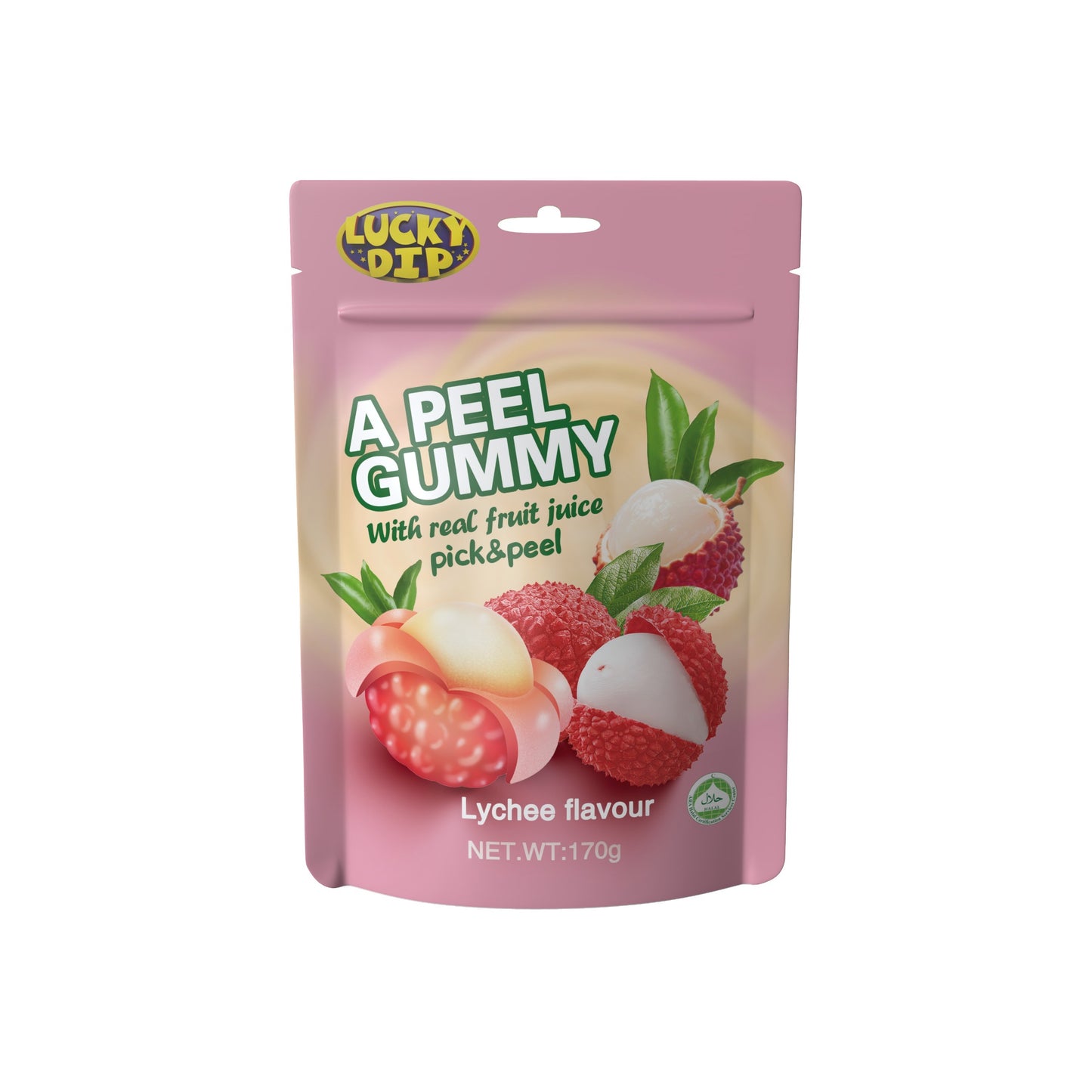 Lychee Peel Candy – Twist, Peel & Taste 🌸 | Display