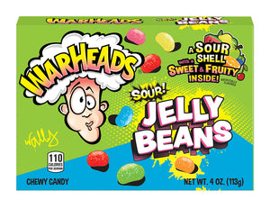 Warheads Theatre Box Sour Jelly Beans 4oz Case of 12