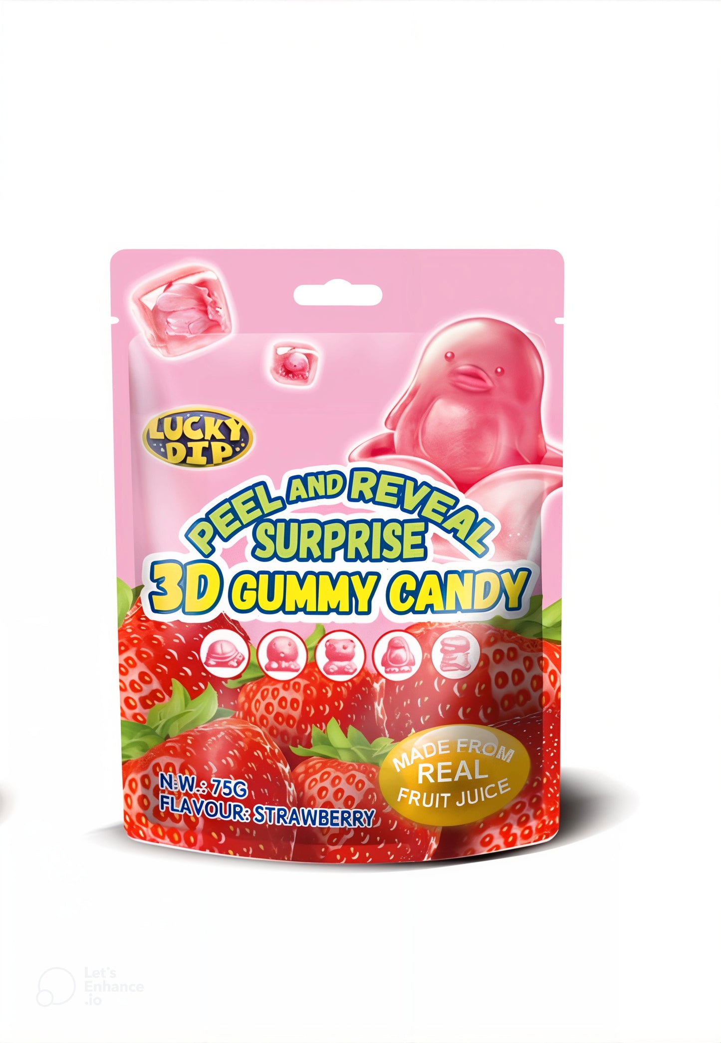 Peel & Reveal 3D Surprise Gummy Strawberry – Peel & Discover 🍓