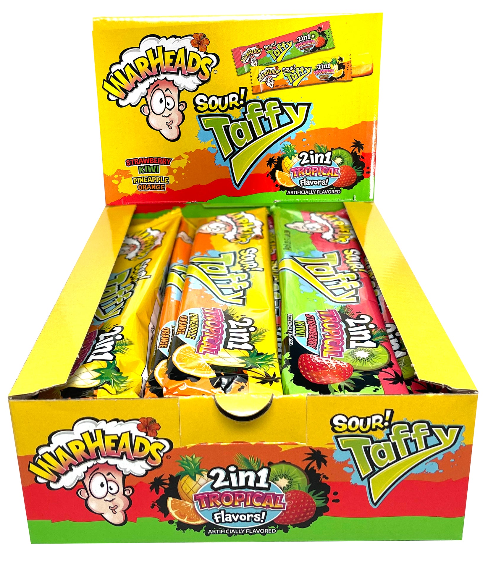 Warheads 2 in 1 Tropical Taffy Bar 42g