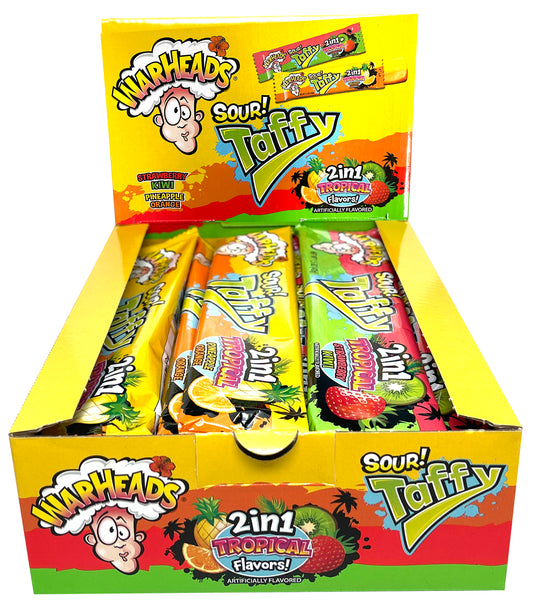 Warheads 2 in 1 Tropical Taffy Bar 42g