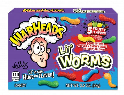 Warheads Lil' Worms Theatre Box 99g