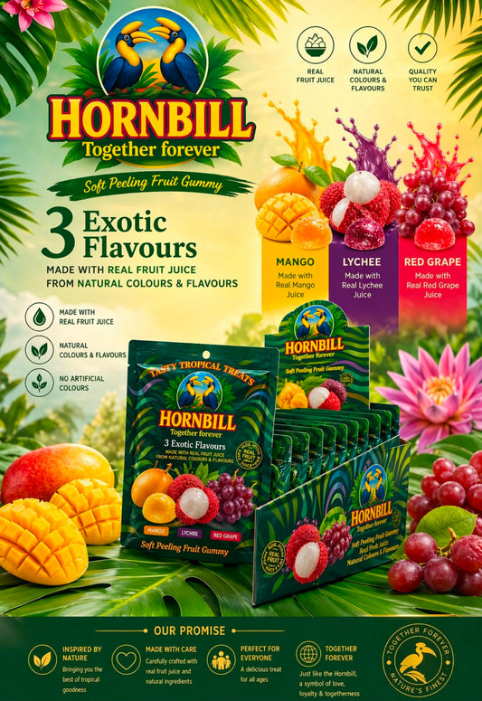Hornbill Peel Gummy – Tropical Peel & Reveal Fun 🦜 | Display
