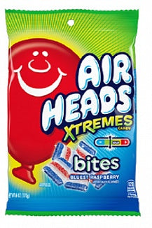 Airheads Xtreme Bites Blue Raspberry Peg Bag 170g