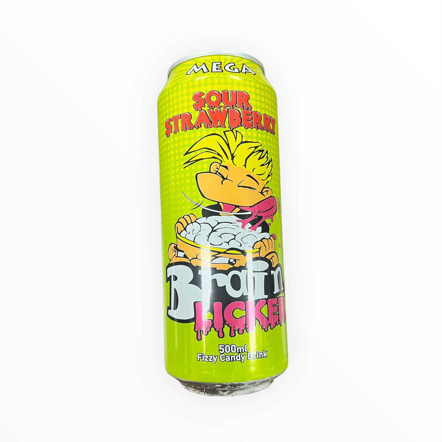 Mega Brain Licker Sour Strawberry Candy Drink 500ml x 12