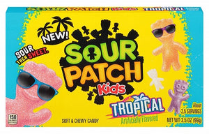 Sour Patch Kids Tropical Theatre Box 99g Display of 12
